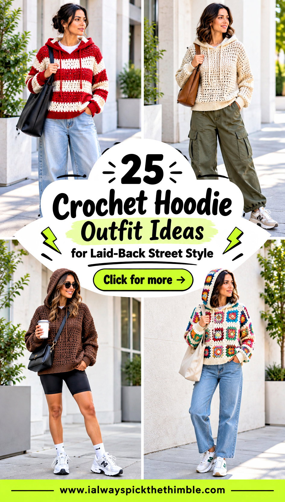 25 Crochet Hoodie Outfit Ideas for Laid-Back Street Style - 25 Crochet Hoodie Outfit Ideas for Laid-Back Street Style