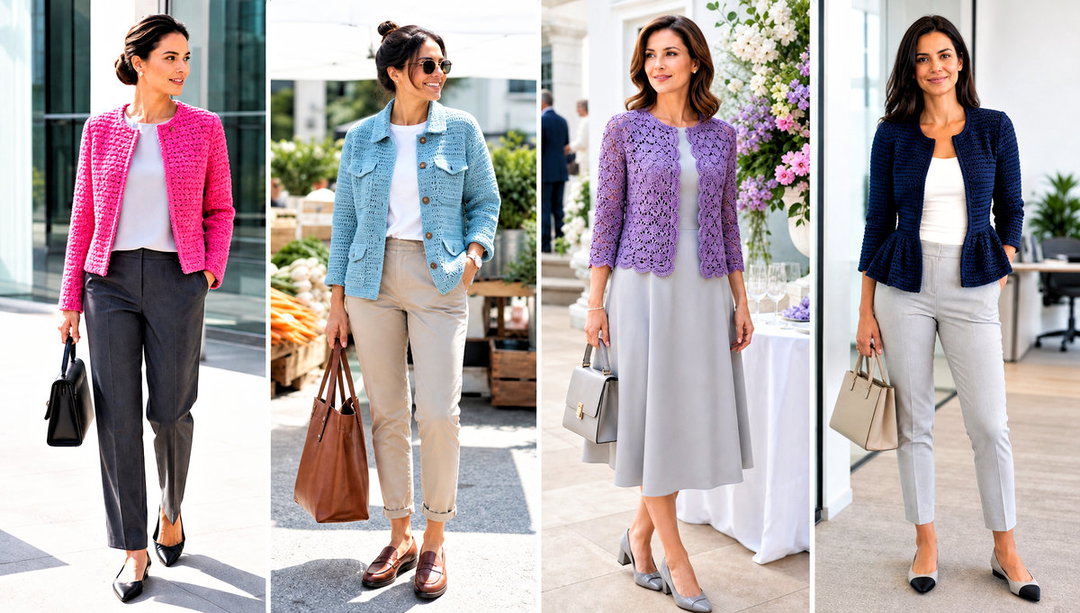 25 Crochet Jacket Outfit Ideas for Spring Transitions