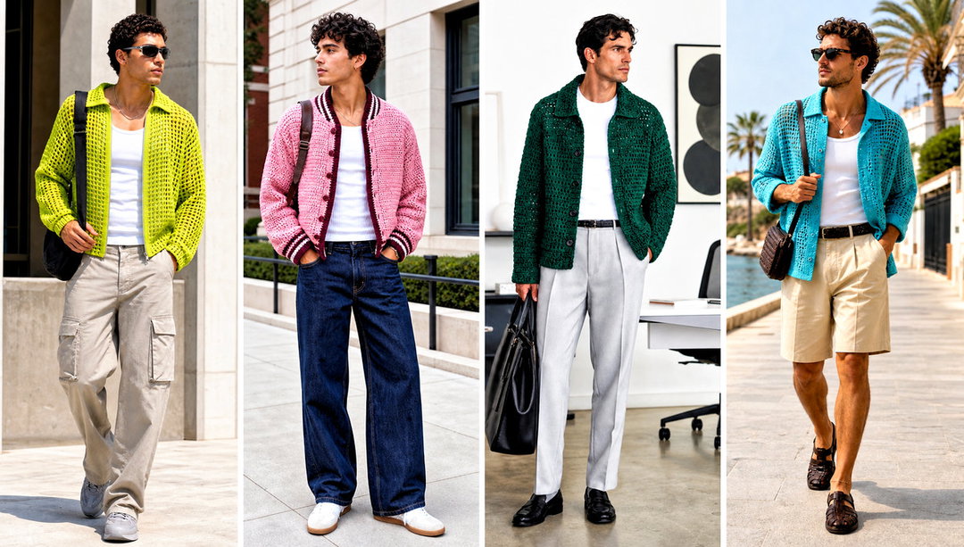 25 Crochet Jacket for Men Outfit Ideas for Smart Layers