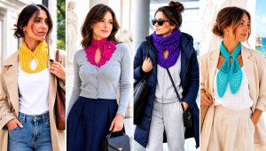 25 Crochet Keyhole Scarf Outfit Ideas for Easy Winter Style
