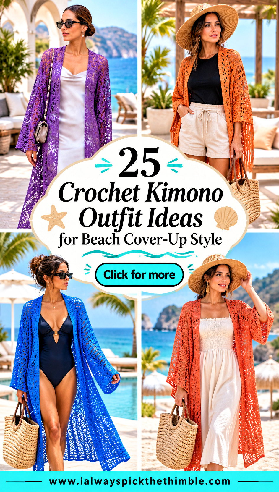 25 Crochet Kimono Outfit Ideas for Beach Cover-Up Style - 25 Crochet Kimono Outfit Ideas for Beach Cover-Up Style