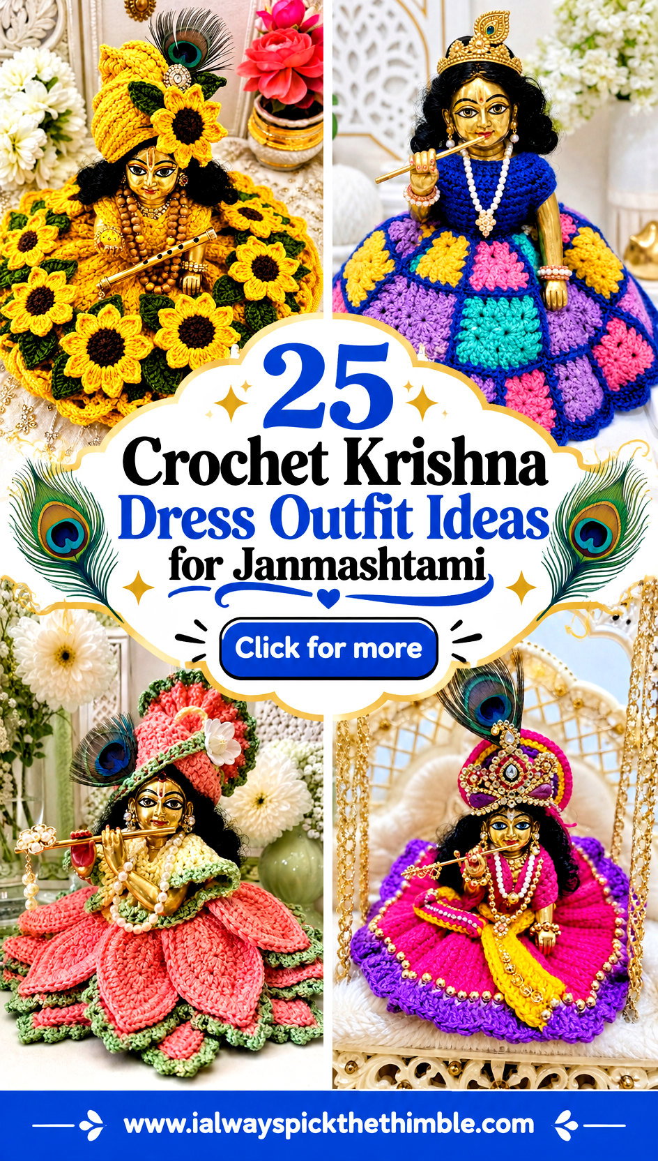 25 Crochet Krishna Dress Outfit Ideas for Janmashtami - 25 Crochet Krishna Dress Outfit Ideas for Janmashtami