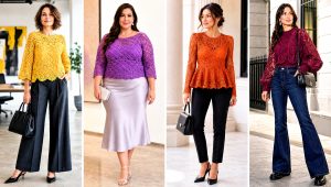 25 Crochet Lace Blouse Outfit Ideas for Smart Casual Days