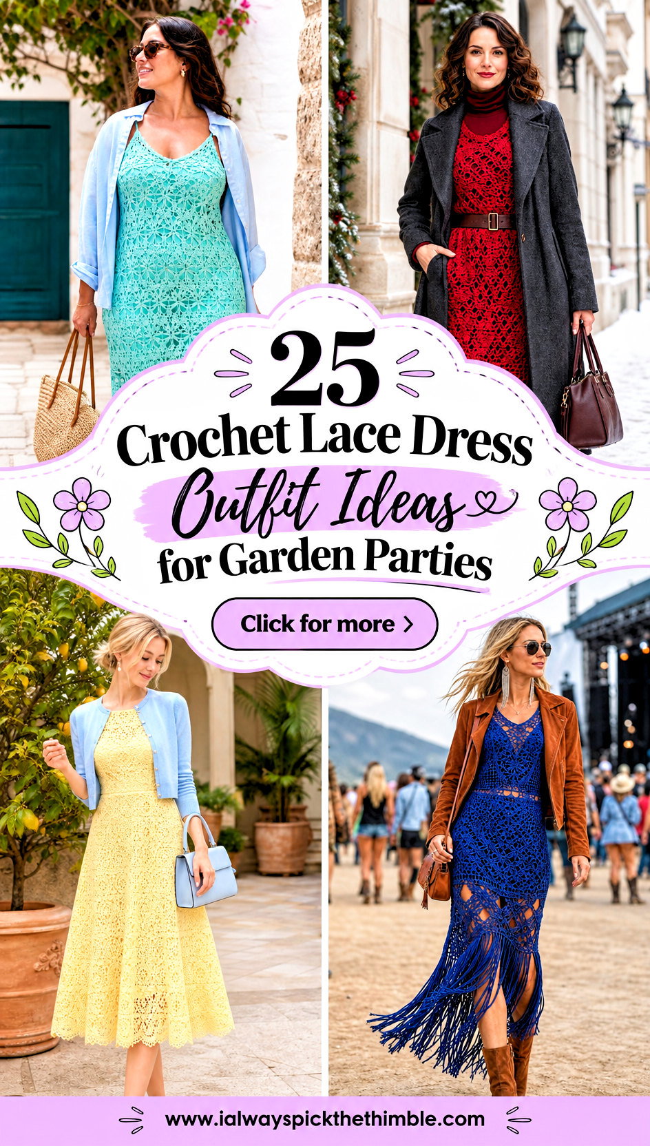 25 Crochet Lace Dress Outfit Ideas for Garden Parties - 25 Crochet Lace Dress Outfit Ideas for Garden Parties