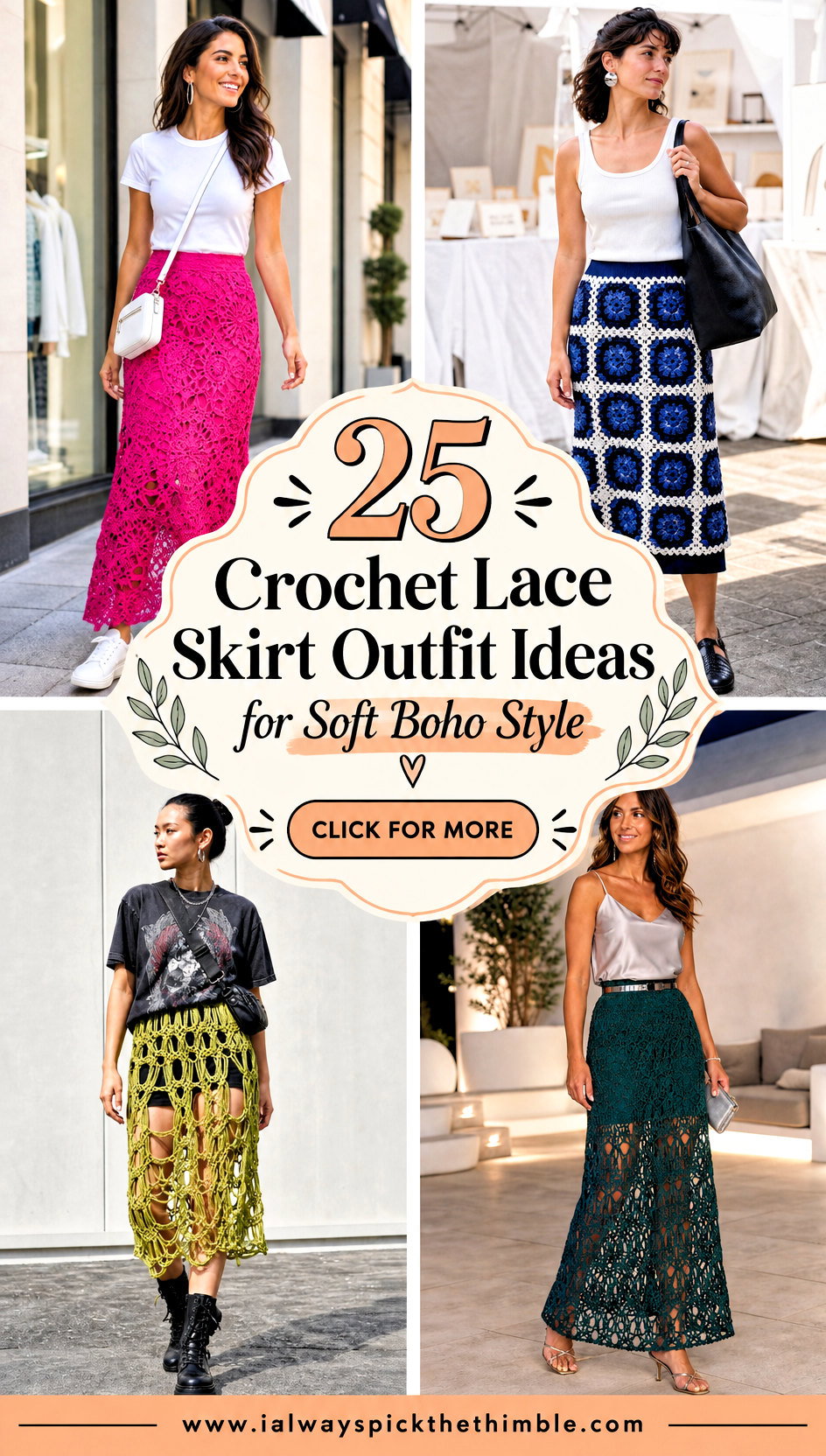 25 Crochet Lace Skirt Outfit Ideas for Soft Boho Style - 25 Crochet Lace Skirt Outfit Ideas for Soft Boho Style