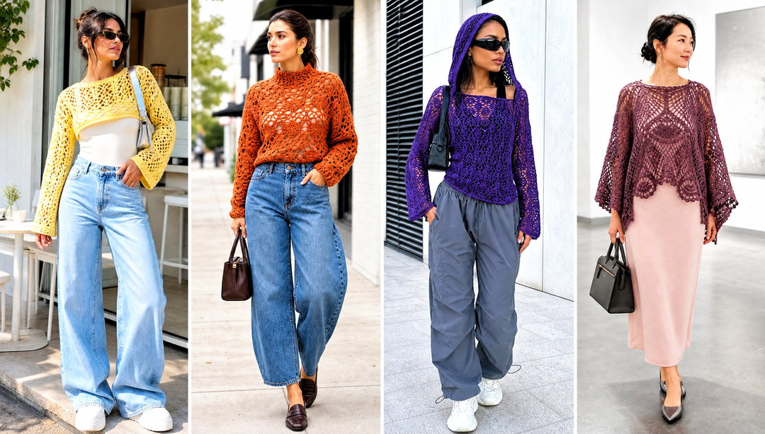 25 Crochet Lace Sweater Outfit Ideas for Cool Evenings