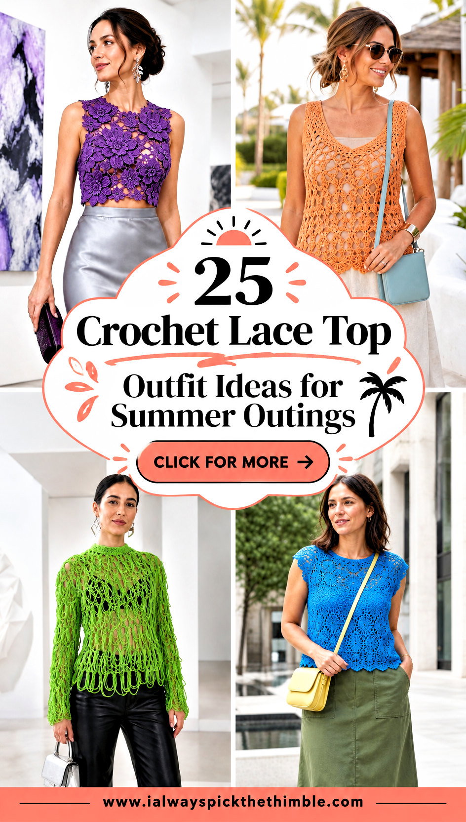 25 Crochet Lace Top Outfit Ideas for Summer Outings - 25 Crochet Lace Top Outfit Ideas for Summer Outings
