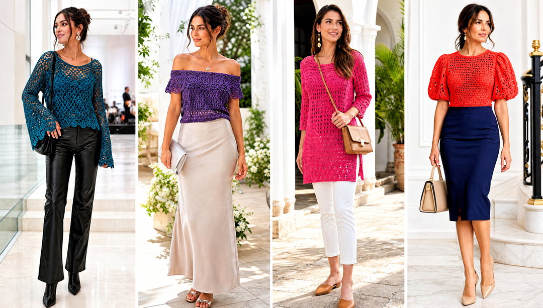 25 Crochet Ladies Tops Outfit Ideas for Relaxed Weekends