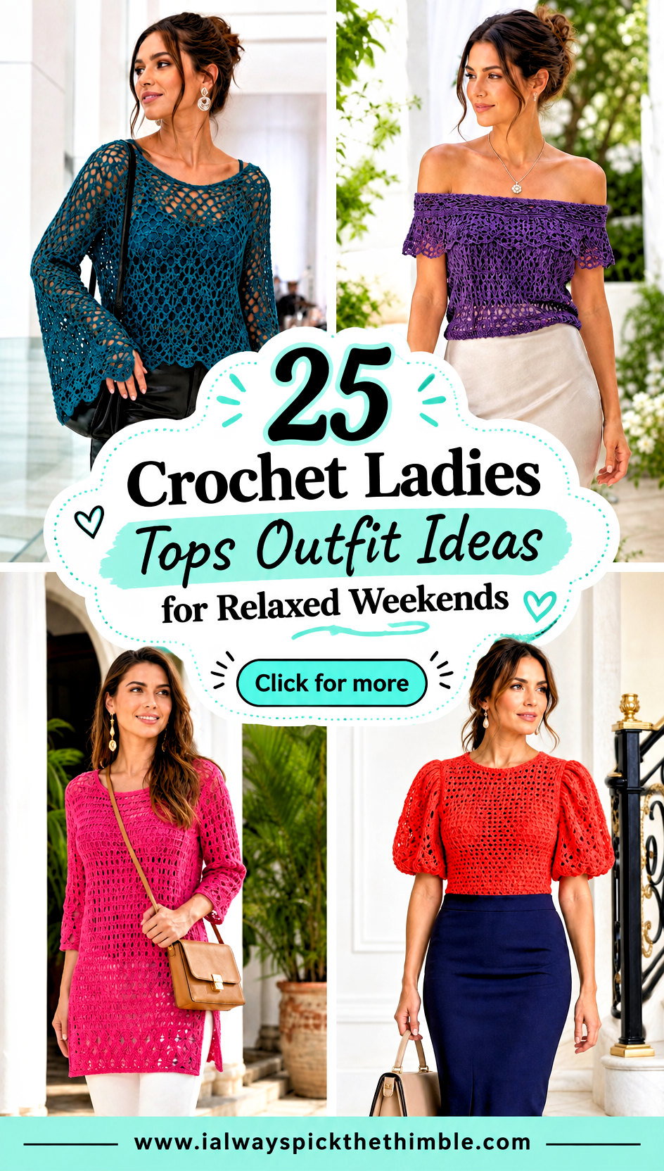 25 Crochet Ladies Tops Outfit Ideas for Relaxed Weekends - 25 Crochet Ladies Tops Outfit Ideas for Relaxed Weekends