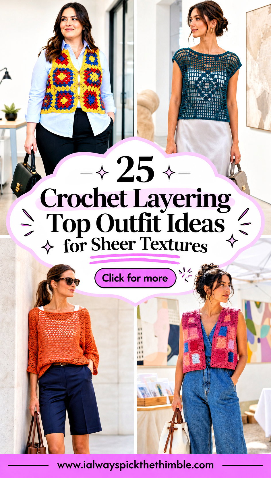 25 Crochet Layering Top Outfit Ideas for Sheer Textures - 25 Crochet Layering Top Outfit Ideas for Sheer Textures