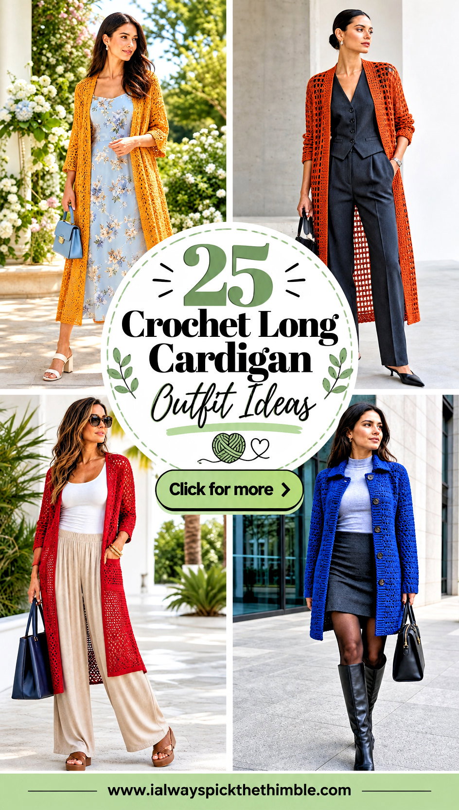 25 Crochet Long Cardigan Outfit Ideas for Everyday Layers - 25 Crochet Long Cardigan Outfit Ideas for Everyday Layers