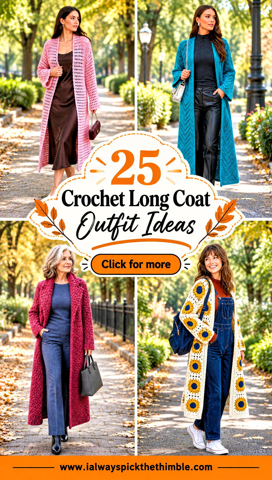 25 Crochet Long Coat Outfit Ideas for Cool Weather Walks - 25 Crochet Long Coat Outfit Ideas for Cool Weather Walks