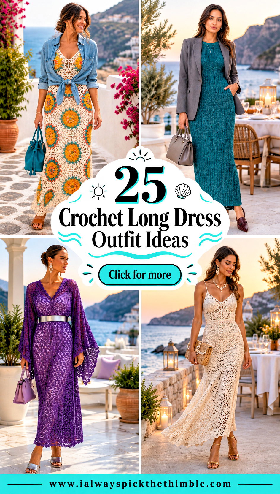 25 Crochet Long Dress Outfit Ideas for Beachside Dinners - 25 Crochet Long Dress Outfit Ideas for Beachside Dinners