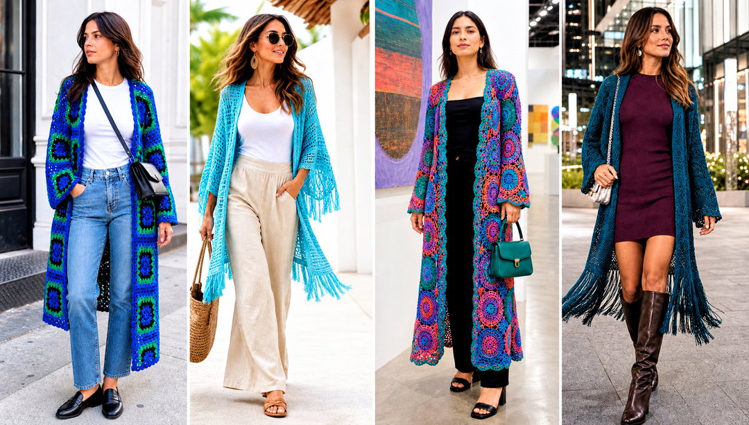 25 Crochet Long Jacket Outfit Ideas for Weekend Plans