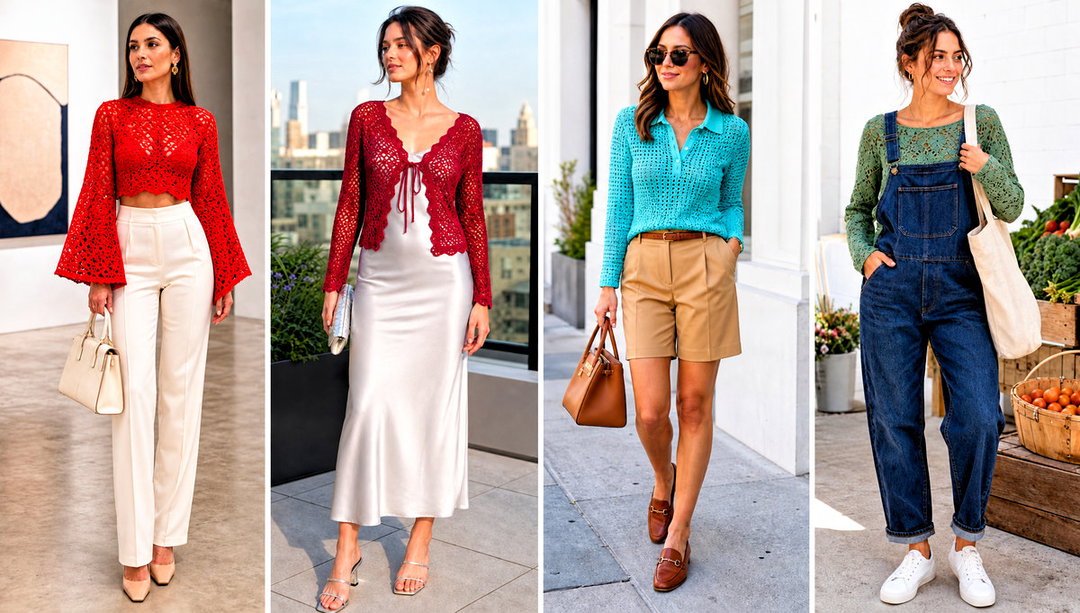25 Crochet Long Sleeve Top Outfit Ideas for Casual Days