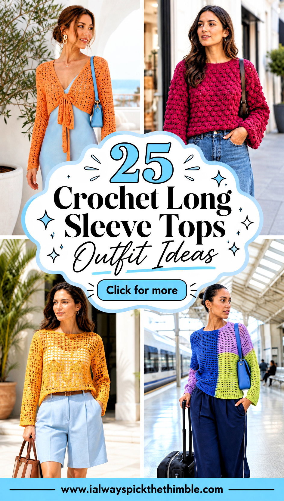 25 Crochet Long Sleeve Tops Outfit Ideas for Light Layers - 25 Crochet Long Sleeve Tops Outfit Ideas for Light Layers