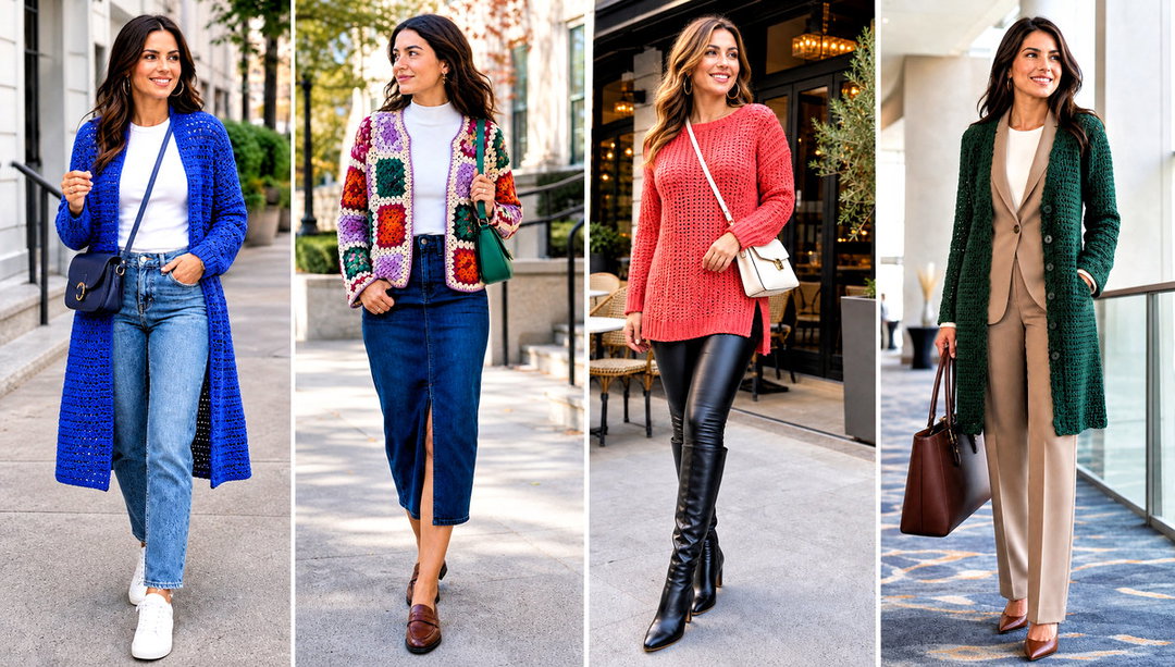 25 Crochet Long Sweater Outfit Ideas for Cozy Fall Looks