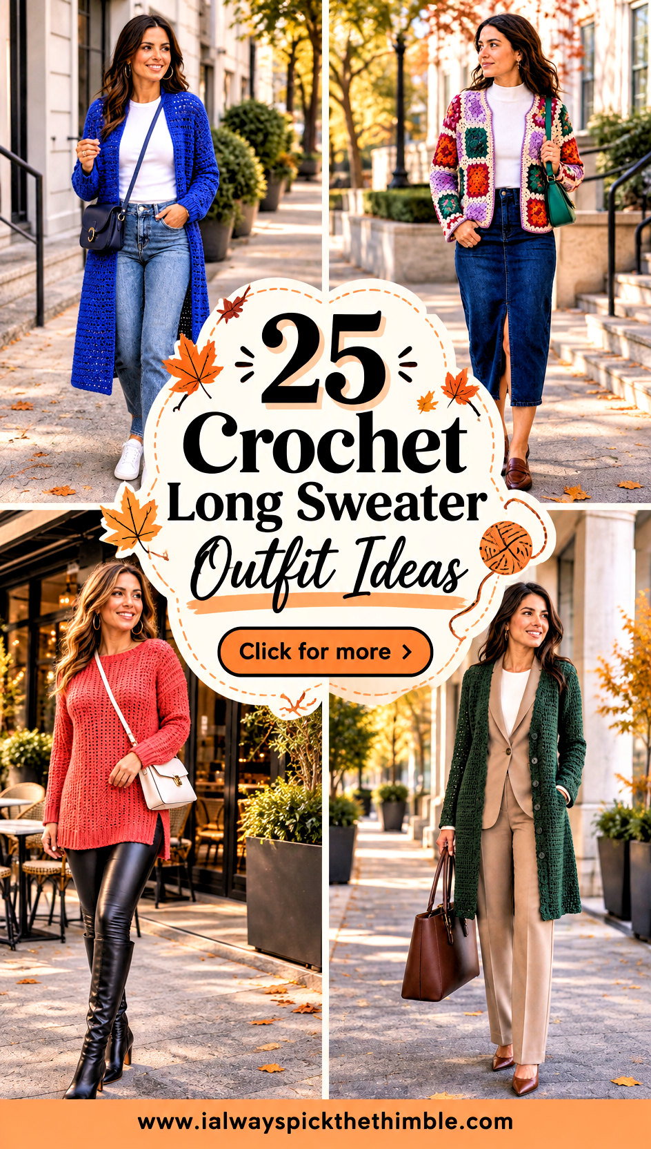 25 Crochet Long Sweater Outfit Ideas for Cozy Fall Looks - 25 Crochet Long Sweater Outfit Ideas for Cozy Fall Looks