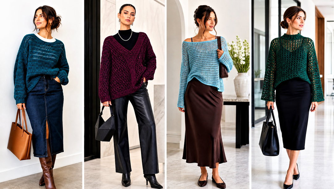 25 Crochet Loose Sweater Outfit Ideas for Relaxed Style