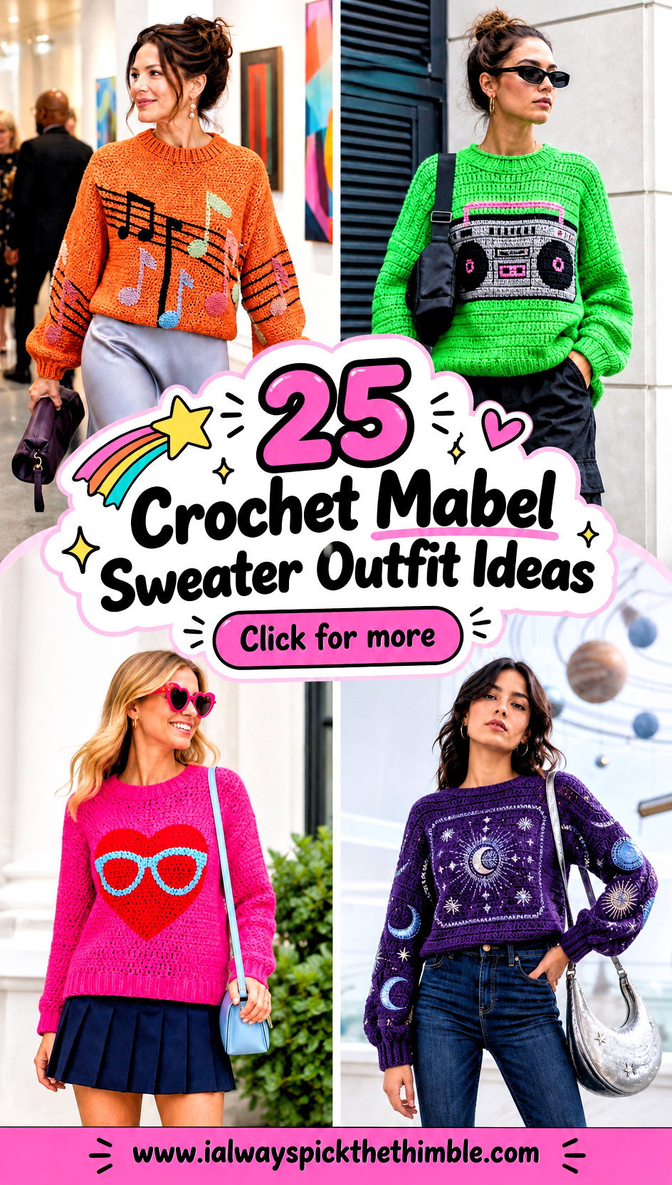 25 Crochet Mabel Sweater Outfit Ideas for Playful Looks - 25 Crochet Mabel Sweater Outfit Ideas for Playful Looks