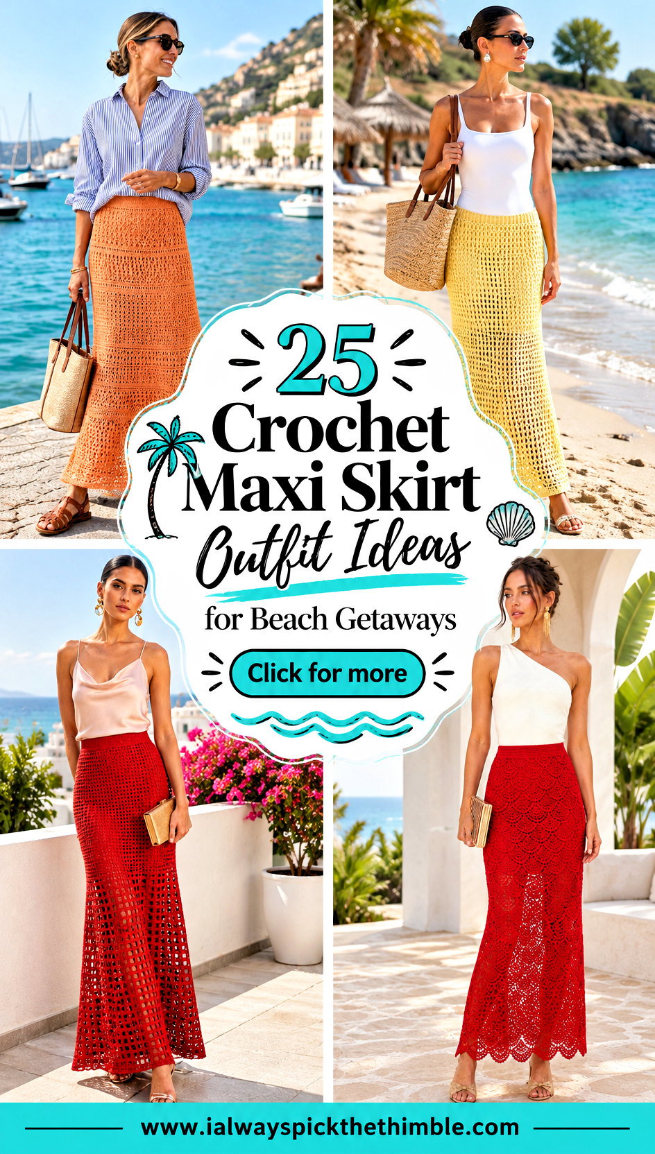 25 Crochet Maxi Skirt Outfit Ideas for Beach Getaways - 25 Crochet Maxi Skirt Outfit Ideas for Beach Getaways