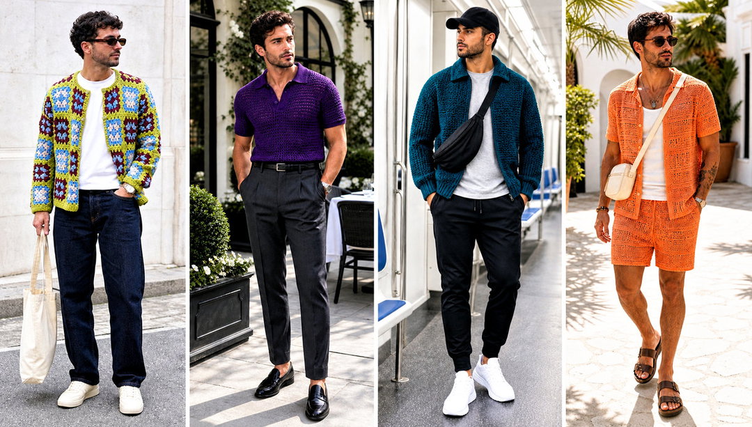 25 Crochet Mens Clothes and Outfit Ideas for Summer Days