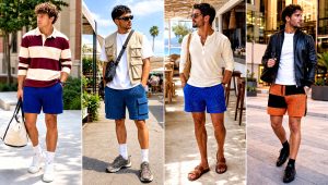 25 Crochet Men’s Shorts Outfit Ideas for Poolside Lounging