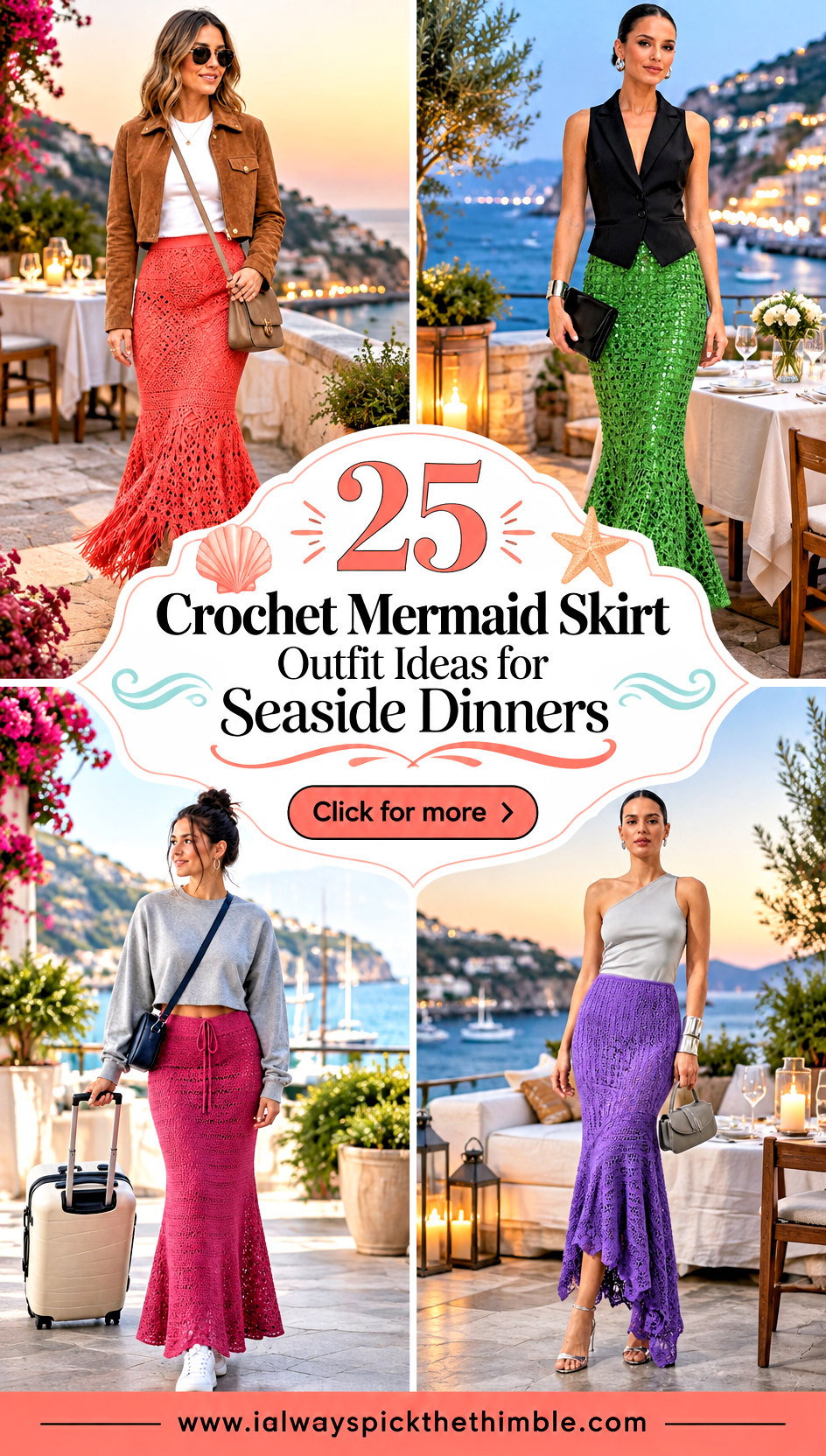 25 Crochet Mermaid Skirt Outfit Ideas for Seaside Dinners - 25 Crochet Mermaid Skirt Outfit Ideas for Seaside Dinners
