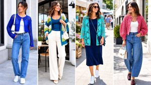 25 Crochet Mesh Cardigan Outfit Ideas for Light Layering