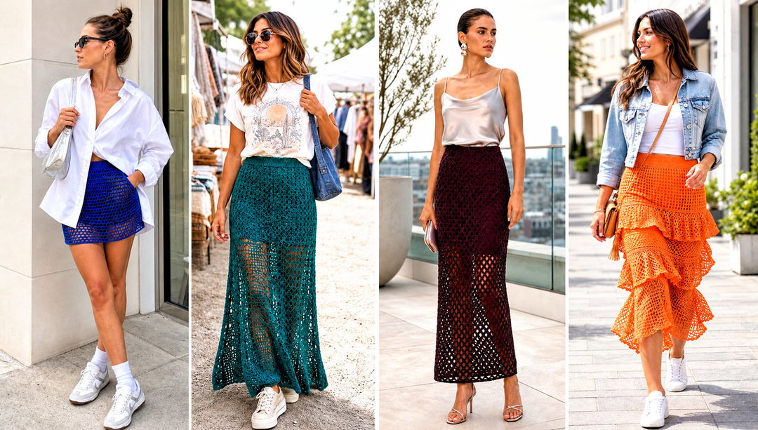 25 Crochet Mesh Skirt Outfit Ideas for Warm-Weather Trips