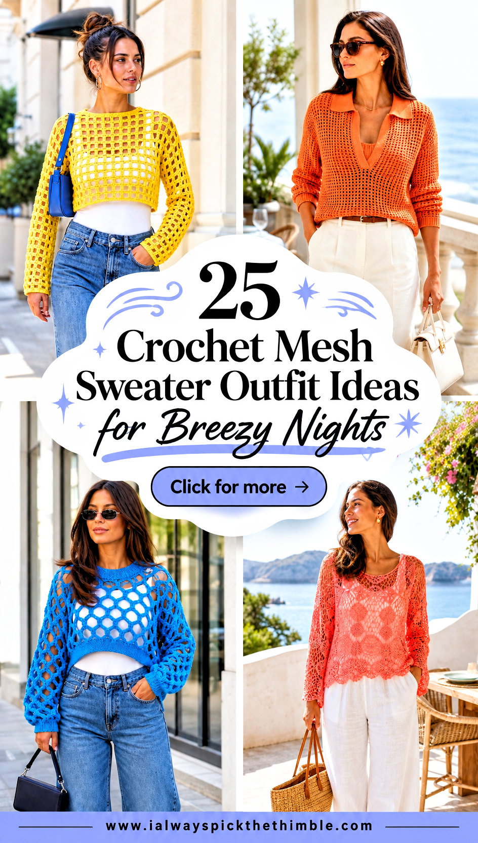 25 Crochet Mesh Sweater Outfit Ideas for Breezy Nights - 25 Crochet Mesh Sweater Outfit Ideas for Breezy Nights