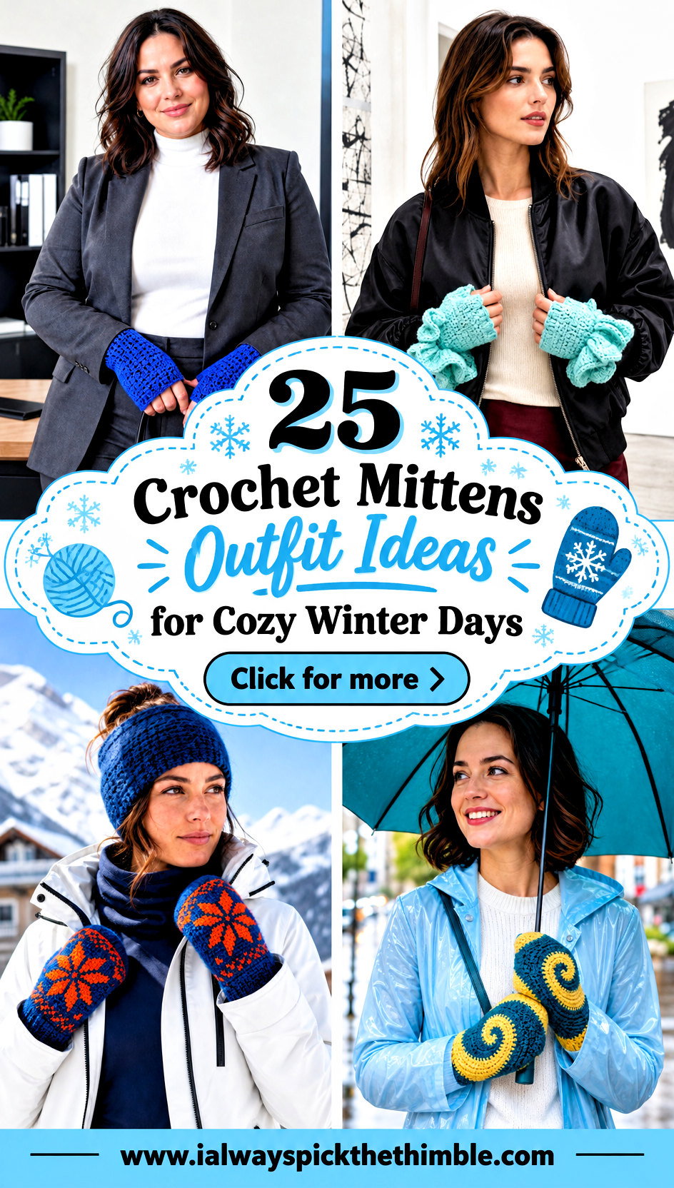 25 Crochet Mittens Outfit Ideas for Cozy Winter Days - 25 Crochet Mittens Outfit Ideas for Cozy Winter Days