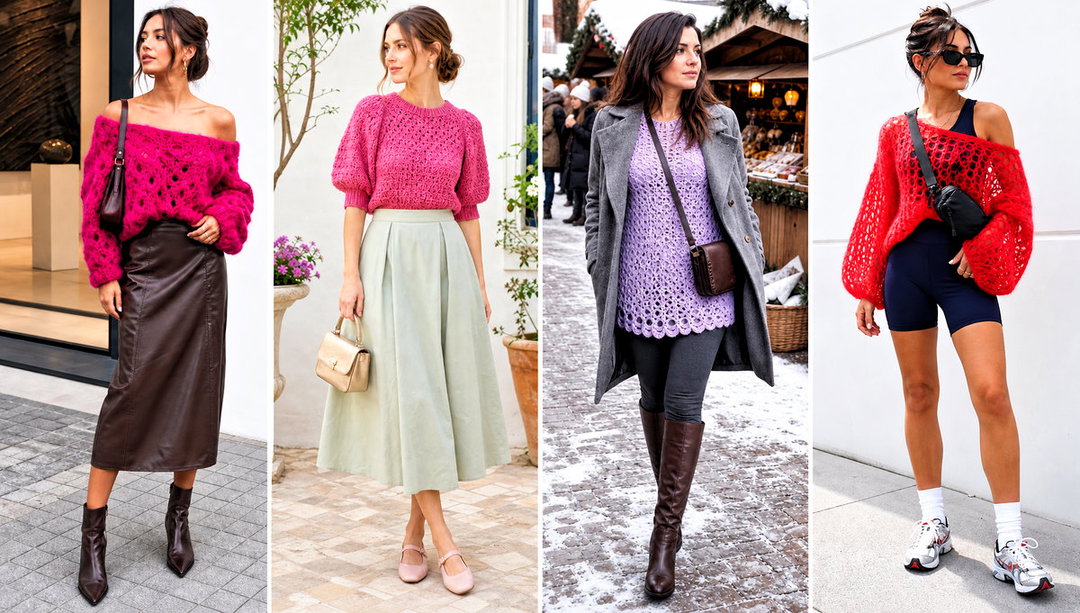 25 Crochet Mohair Top Outfit Ideas for Soft Everyday Style