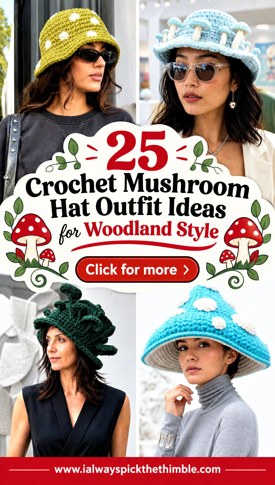 25 Crochet Mushroom Hat Outfit Ideas for Woodland Style - 25 Crochet Mushroom Hat Outfit Ideas for Woodland Style