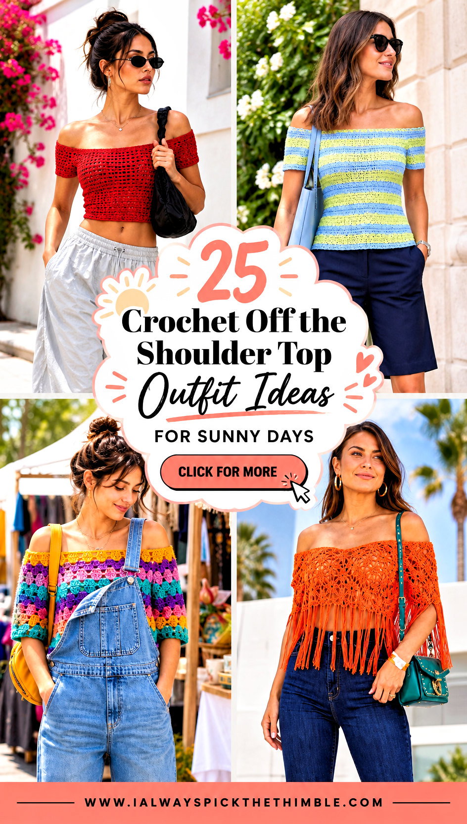 25 Crochet Off the Shoulder Top Outfit Ideas for Sunny Days - 25 Crochet Off the Shoulder Top Outfit Ideas for Sunny Days