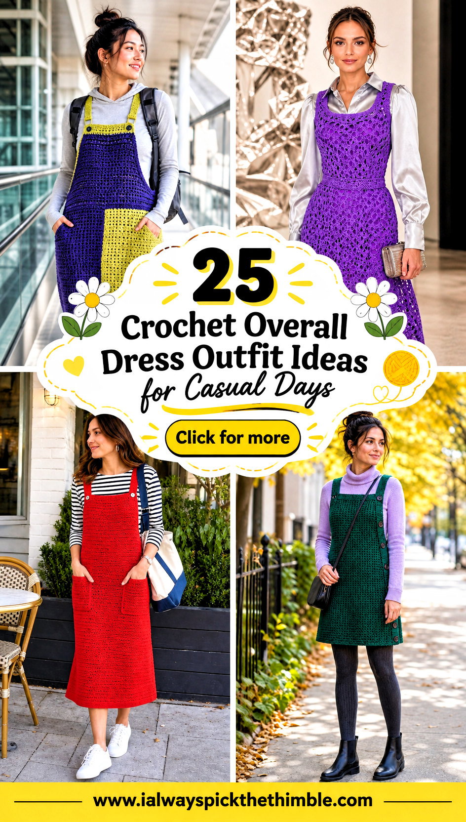 25 Crochet Overall Dress Outfit Ideas for Casual Days - 25 Crochet Overall Dress Outfit Ideas for Casual Days