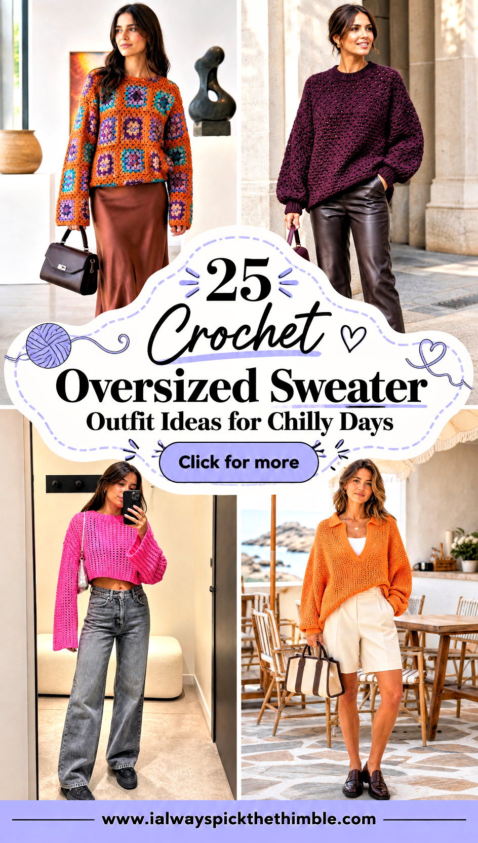 25 Crochet Oversized Sweater Outfit Ideas for Chilly Days - 25 Crochet Oversized Sweater Outfit Ideas for Chilly Days