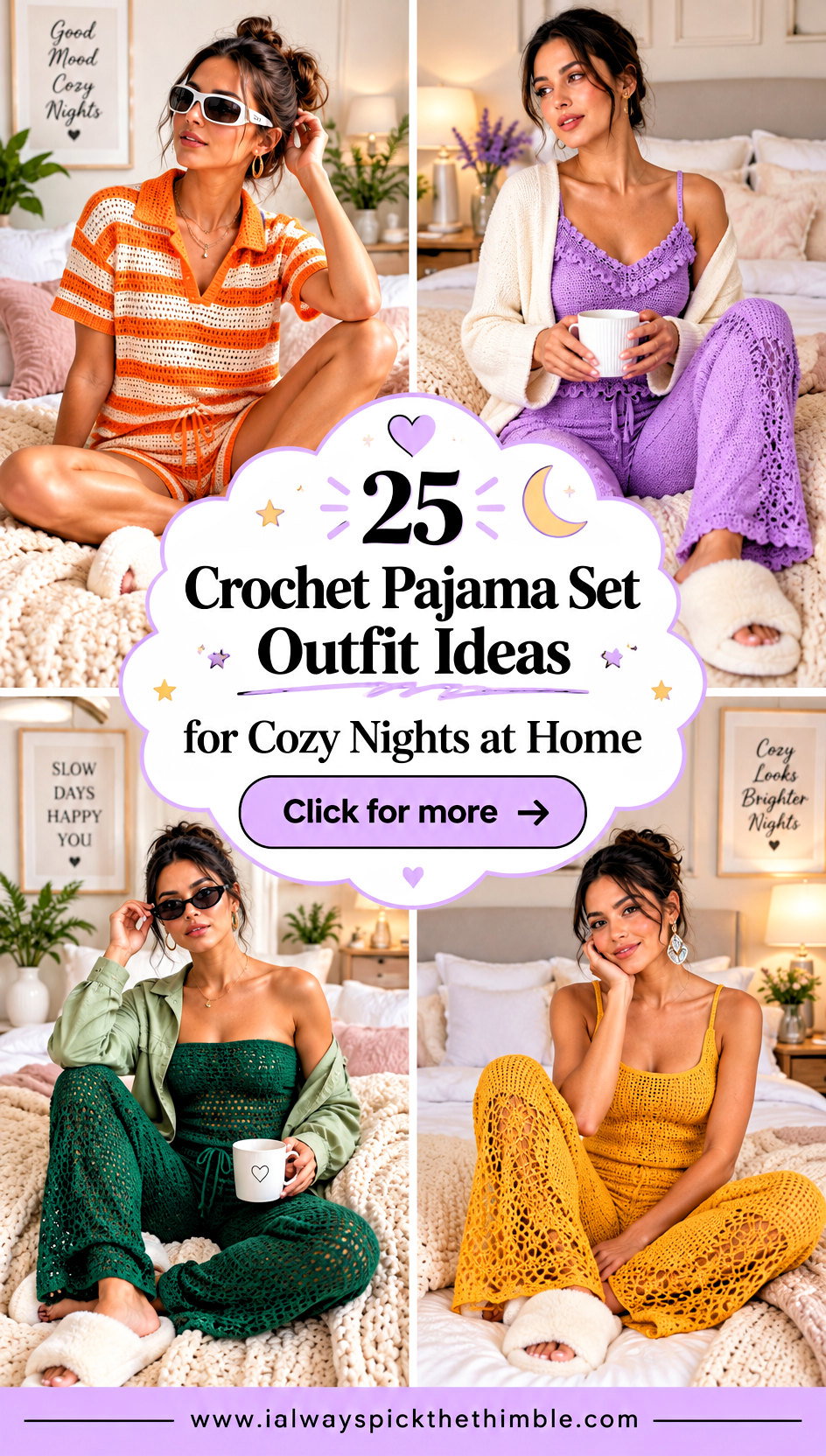 25 Crochet Pajama Set Outfit Ideas for Cozy Nights at Home - 25 Crochet Pajama Set Outfit Ideas for Cozy Nights at Home