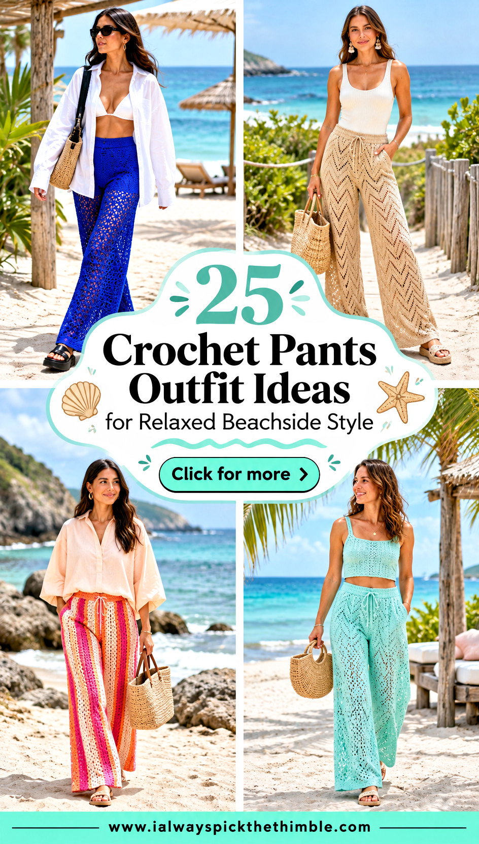 25 Crochet Pants Outfit Ideas for Relaxed Beachside Style - 25 Crochet Pants Outfit Ideas for Relaxed Beachside Style