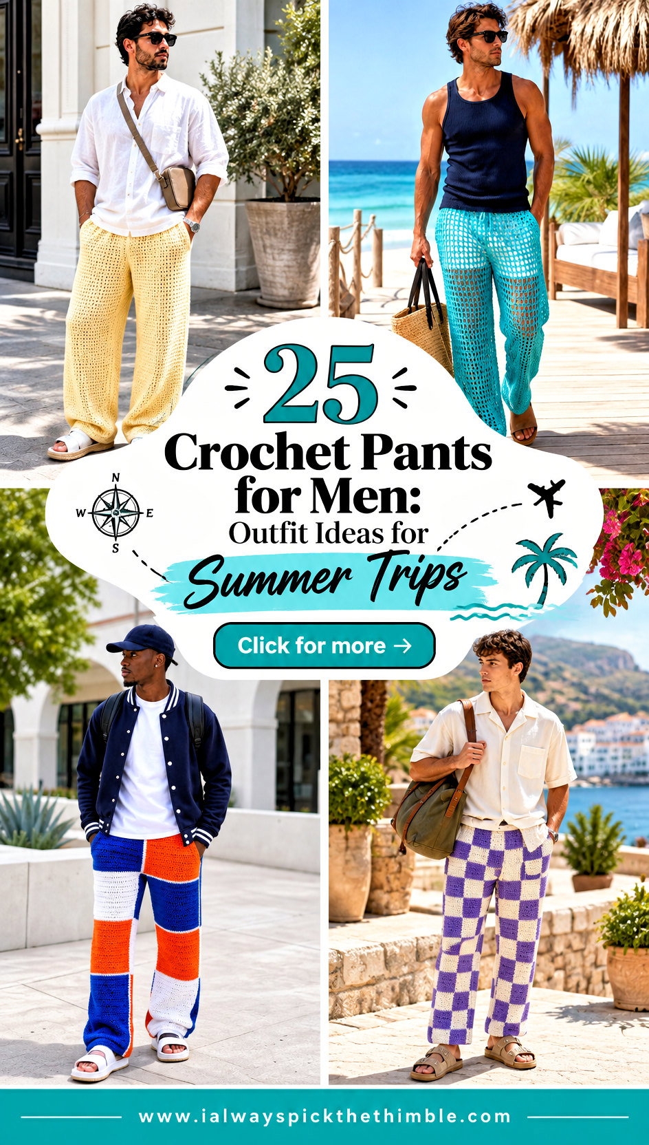 25 Crochet Pants for Men Outfit Ideas for Summer Trips - 25 Crochet Pants for Men: Outfit Ideas for Summer Trips