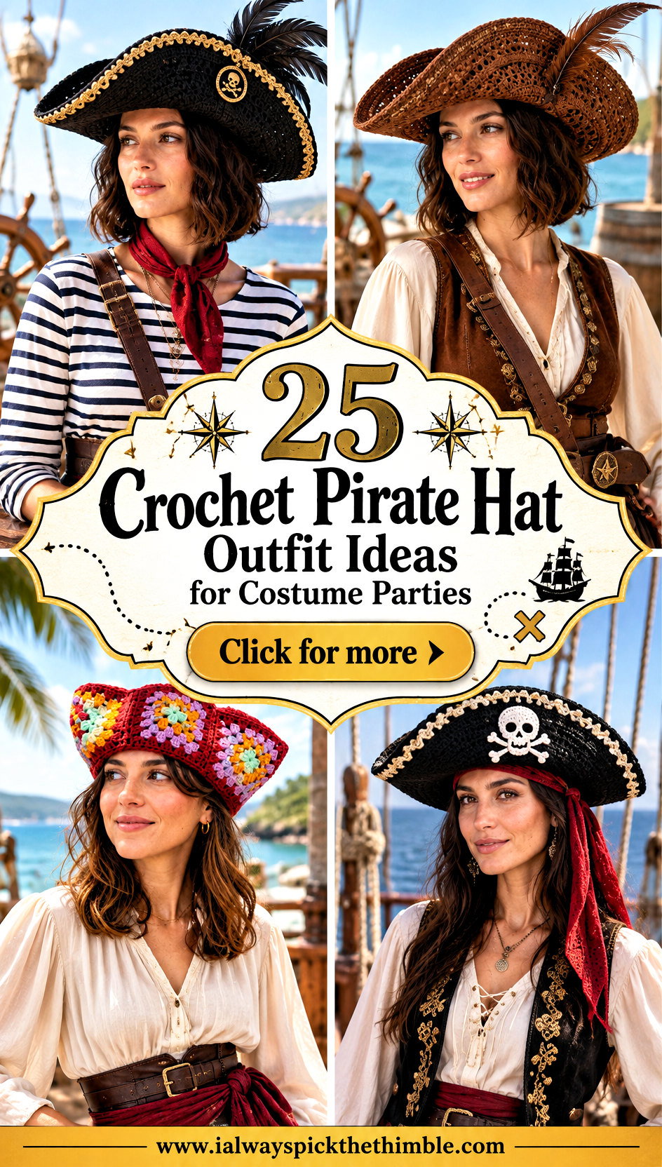 25 Crochet Pirate Hat Outfit Ideas for Costume Parties - 25 Crochet Pirate Hat Outfit Ideas for Costume Parties