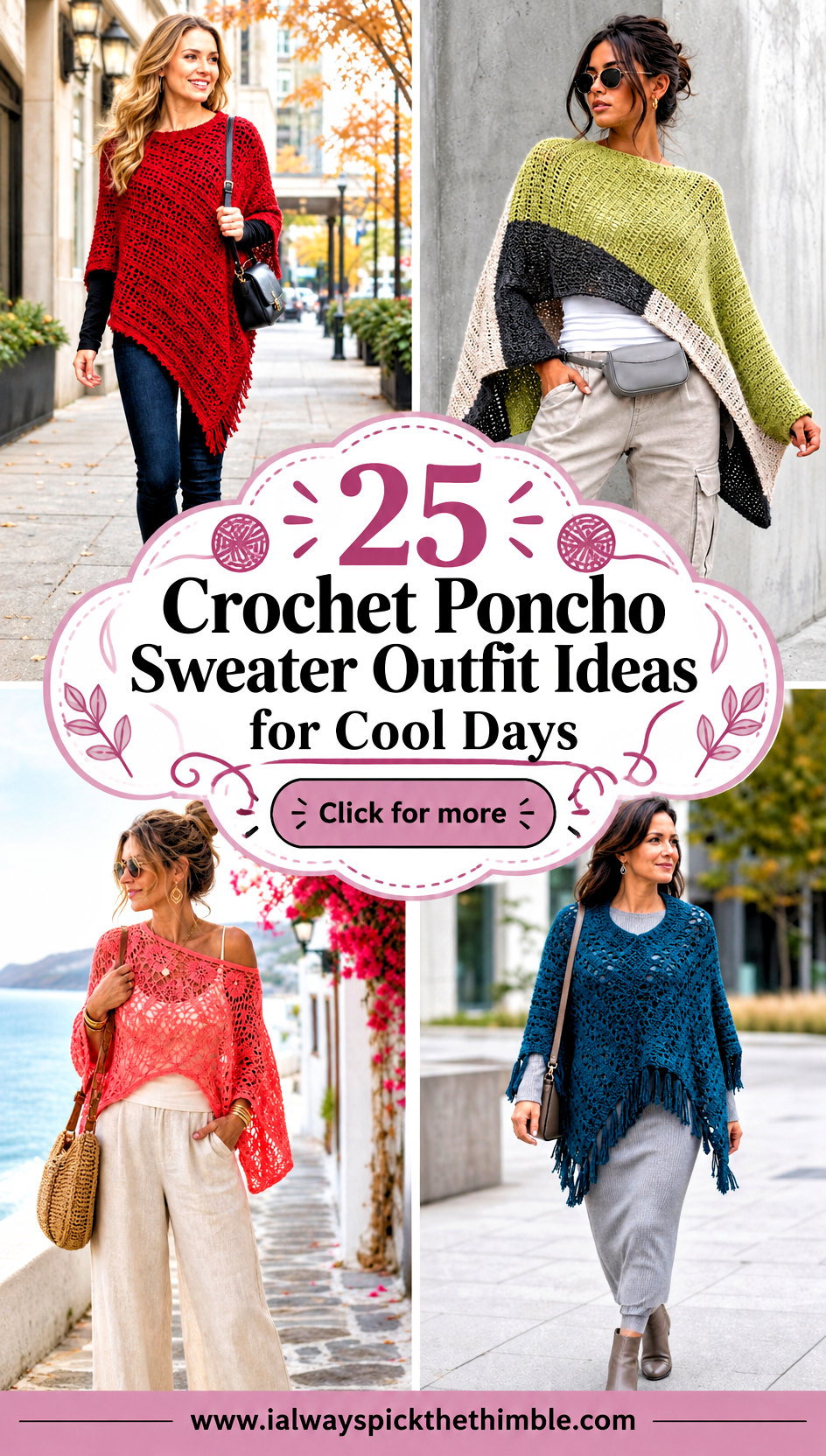 25 Crochet Poncho Sweater Outfit Ideas for Cool Days - 25 Crochet Poncho Sweater Outfit Ideas for Cool Days