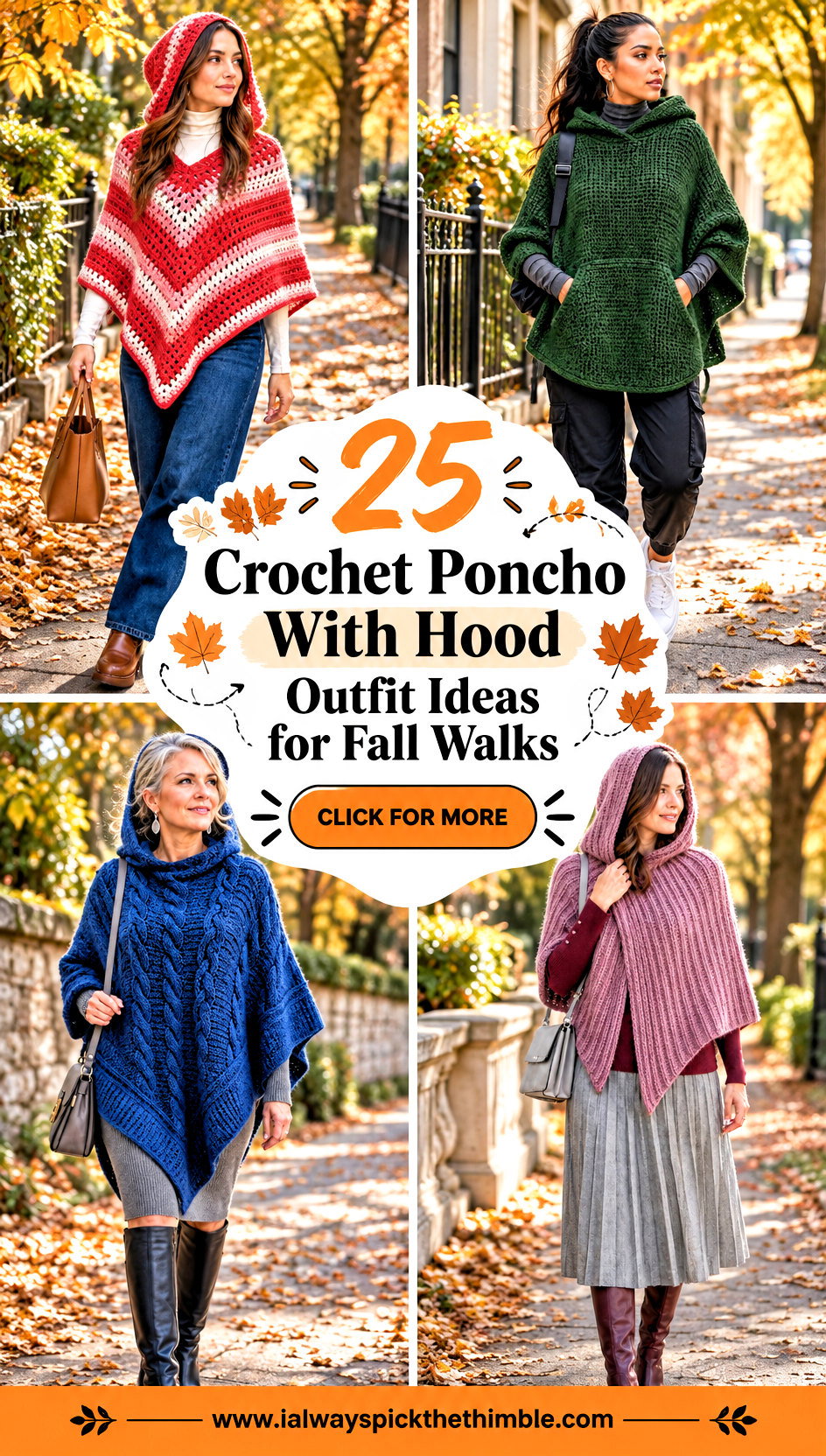 25 Crochet Poncho With Hood Outfit Ideas for Fall Walks - 25 Crochet Poncho With Hood Outfit Ideas for Fall Walks