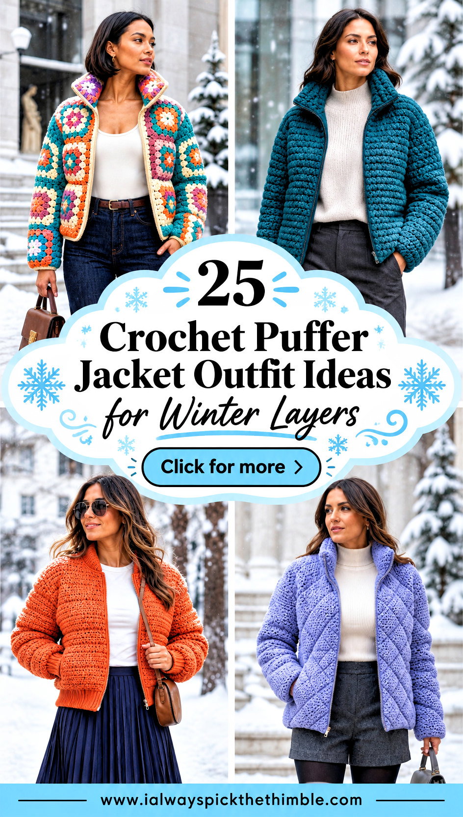 25 Crochet Puffer Jacket Outfit Ideas for Winter Layers - 25 Crochet Puffer Jacket Outfit Ideas for Winter Layers