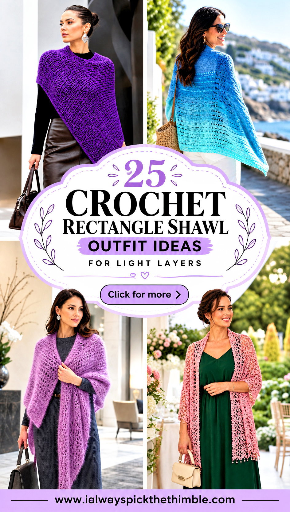 25 Crochet Rectangle Shawl Outfit Ideas for Light Layers - 25 Crochet Rectangle Shawl Outfit Ideas for Light Layers
