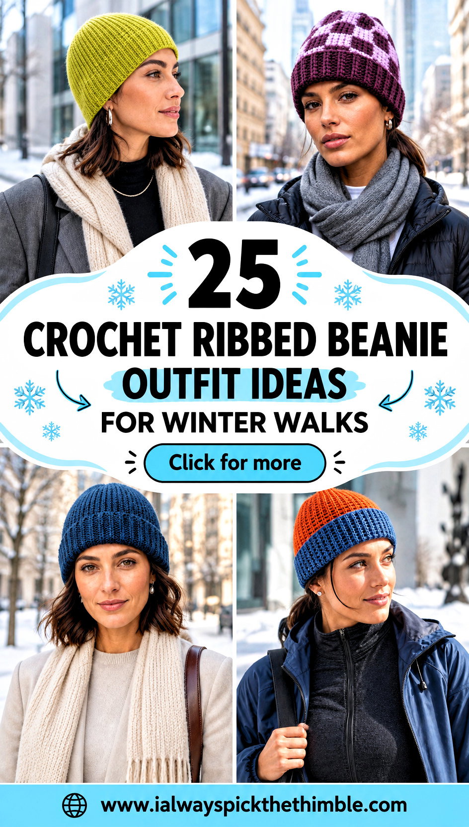 25 Crochet Ribbed Beanie Outfit Ideas for Winter Walks - 25 Crochet Ribbed Beanie Outfit Ideas for Winter Walks