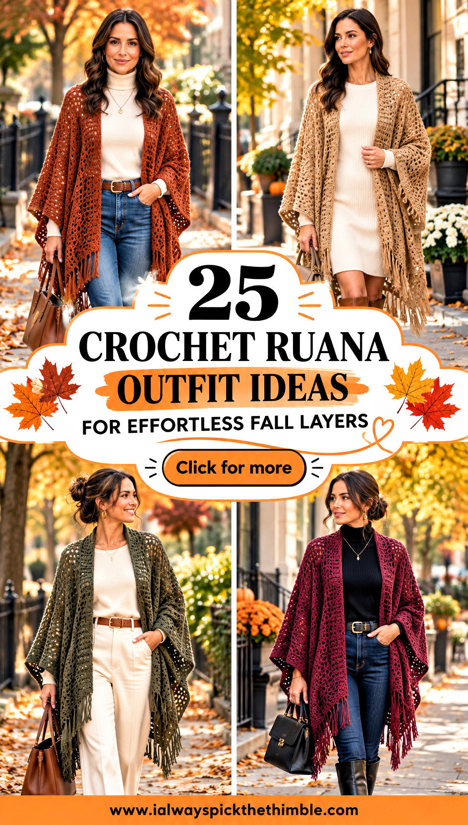 25 Crochet Ruana Outfit Ideas for Effortless Fall Layers - 25 Crochet Ruana Outfit Ideas for Effortless Fall Layers