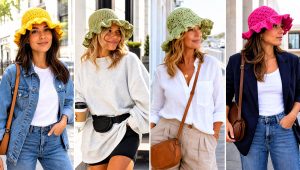 25 Crochet Ruffle Hat Outfit Ideas for Playful Street Style