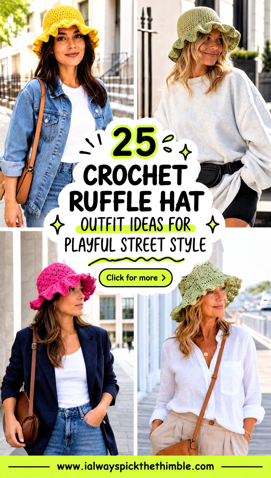 25 Crochet Ruffle Hat Outfit Ideas for Playful Street Style - 25 Crochet Ruffle Hat Outfit Ideas for Playful Street Style