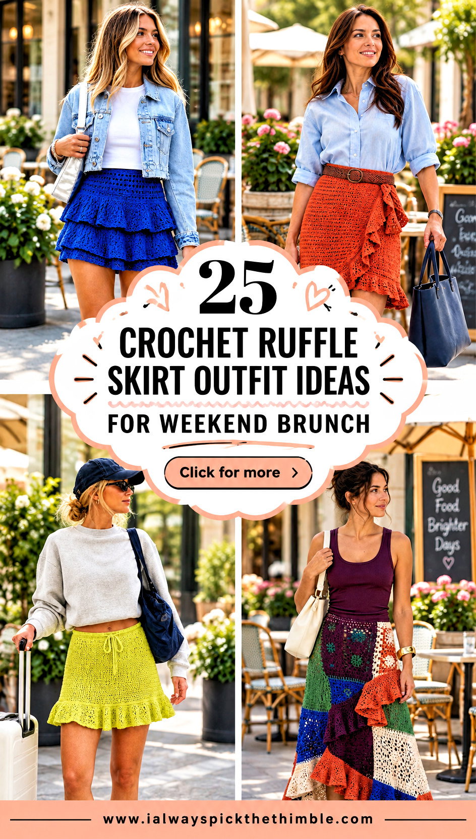 25 Crochet Ruffle Skirt Outfit Ideas for Weekend Brunch - 25 Crochet Ruffle Skirt Outfit Ideas for Weekend Brunch